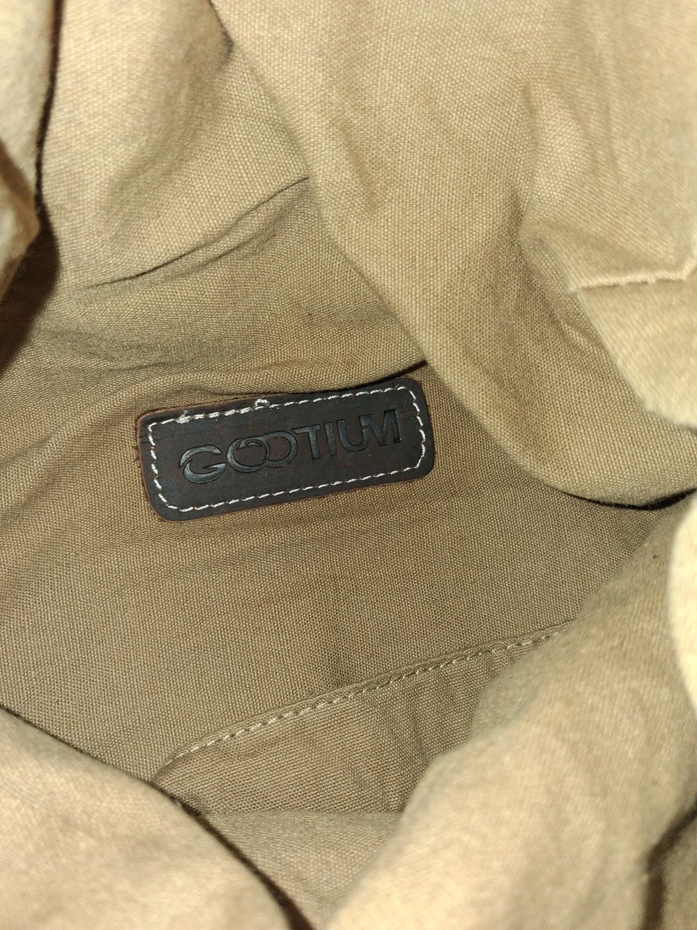 Gootium Military Style Canvas & Leather Travel Backpack Rucksack WWII Army Green